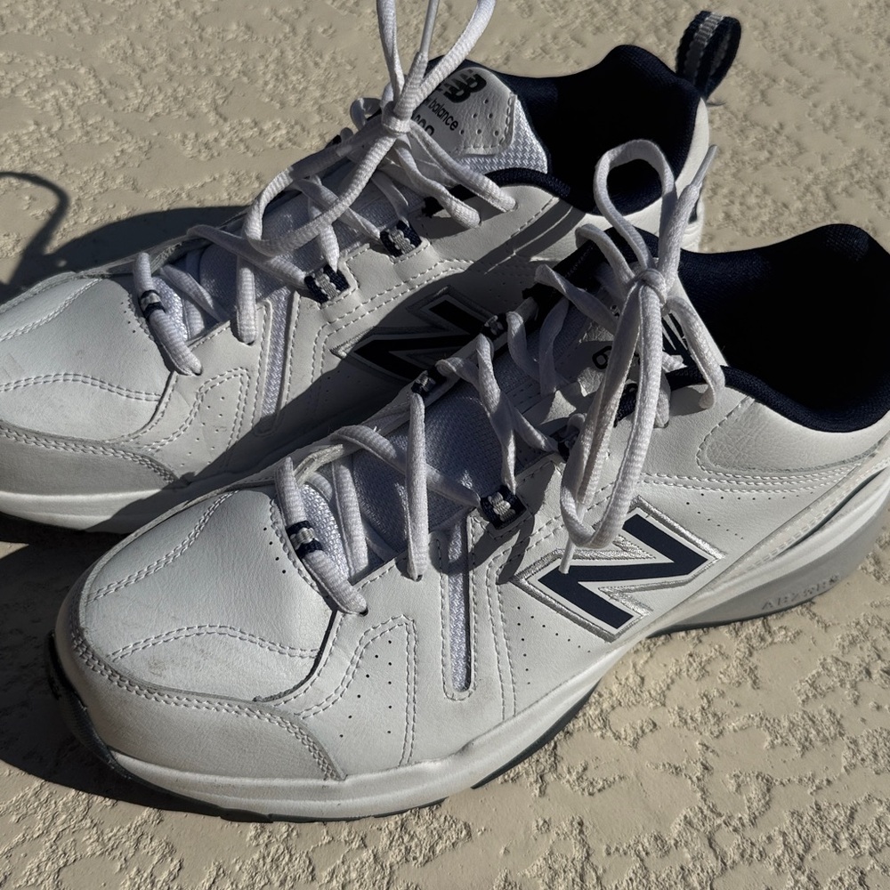 New Balance Men’s 608 White/Navy Casual Walking Shoes